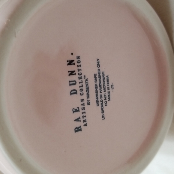 Rae Dunn " Cutie Claws" Pink Ceramic Canister with Paw Topper - Picture 8 of 10